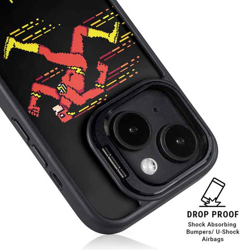 DC Comics The Flash Pixelated Running Pose iPhone 13 Kickstand Case